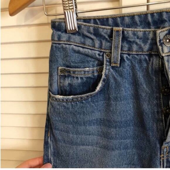 Carmar High Waist Flare Raw Hem Jeans Size 24 - Picture 4 of 7